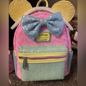 Limited edition pastel Loungefly mini backpack